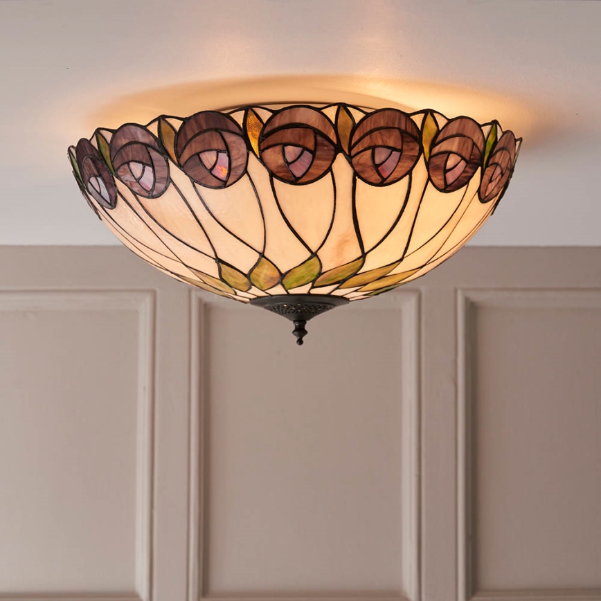 Endon 64173 - Stropné svietidlo HUTCHINSON 2xE27/60W/230V pr. 50 cm