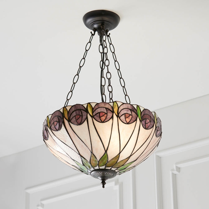 Endon 64175 - Luster na reťazi HUTCHINSON 3xE27/60W/230V pr. 40 cm