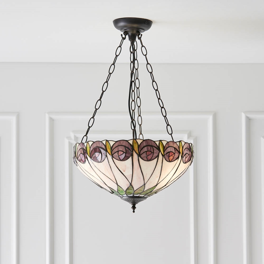Endon 64175 - Luster na reťazi HUTCHINSON 3xE27/60W/230V pr. 40 cm