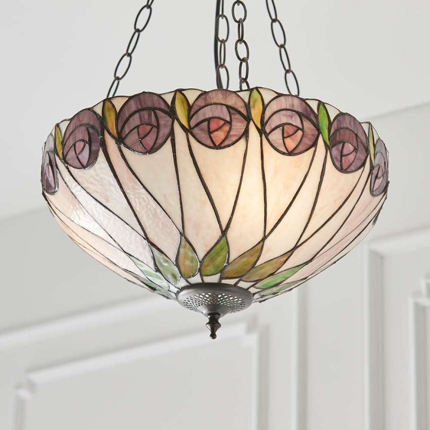 Endon 64175 - Luster na reťazi HUTCHINSON 3xE27/60W/230V pr. 40 cm