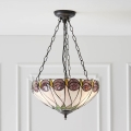 Endon 64175 - Luster na reťazi Tiffany HUTCHINSON 3xE27/60W/230V priemer 40 cm
