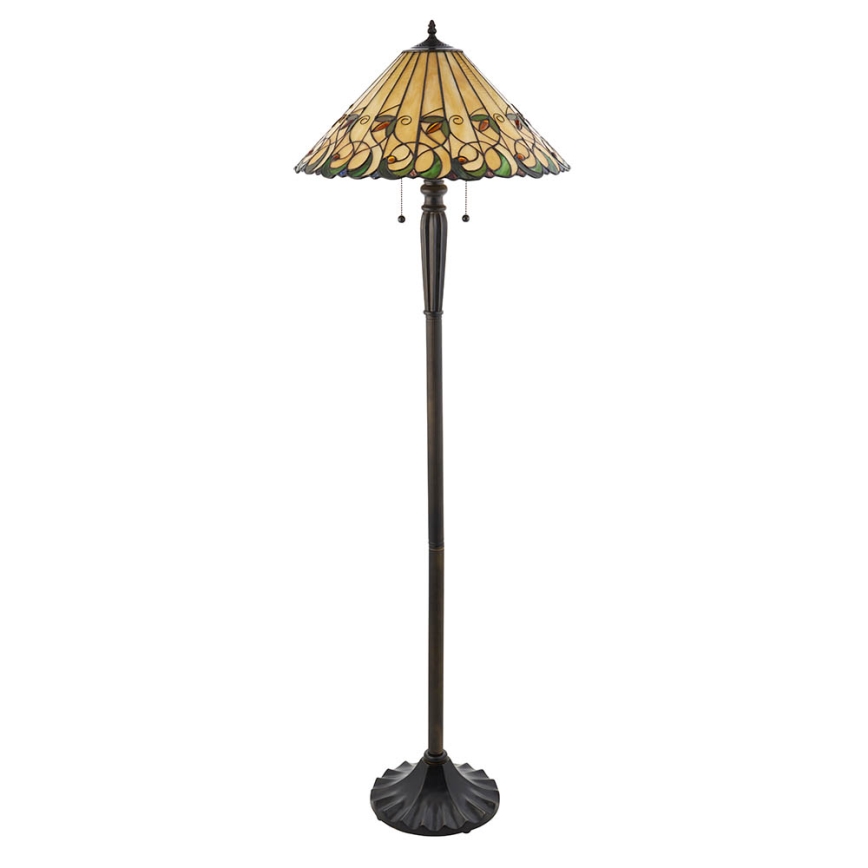 Endon 64192 - Stojacia lampa JAMELIA 2×E27/60W/230V, priemer 50 cm