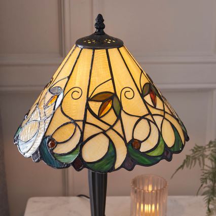 Endon 64195 - Stolová lampa Tiffany JAMELIA 1xE27/60W/230V priemer 31 cm