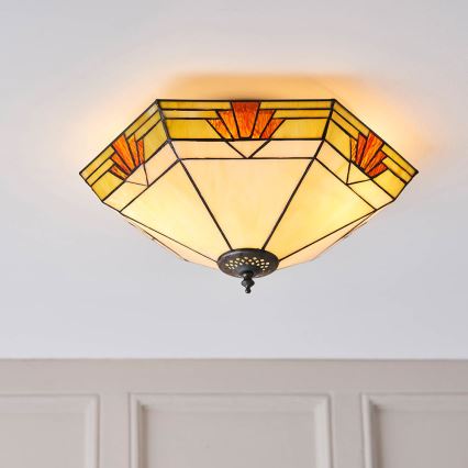 Endon 64284 - Stropné svietidlo Tiffany NEVADA 2xE27/60W/230V priemer 40 cm