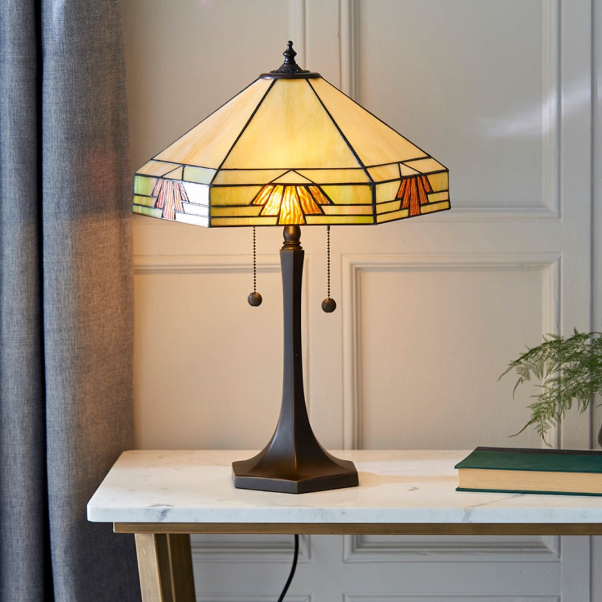 Endon 64286 - Stolná lampa NEVADA 2xE27/60W/230V pr. 40 cm