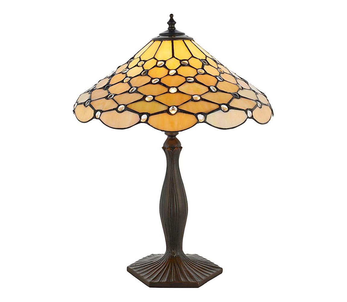 Endon 64301 - Stolná lampa Tiffany PEARL 1xE27/60W/230V Ø 37 cm 64301