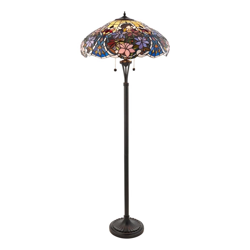 Endon 64323 - Stojacia lampa SULLIVAN 2xE27/60W/230V priemer 56 cm
