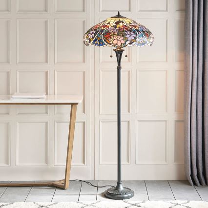 Endon 64323 - Stojacia lampa SULLIVAN 2xE27/60W/230V priemer 56 cm