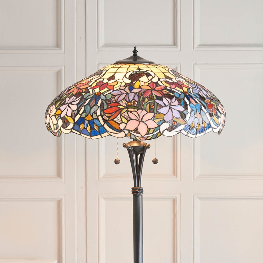 Endon 64323 - Stojacia lampa SULLIVAN 2xE27/60W/230V priemer 56 cm