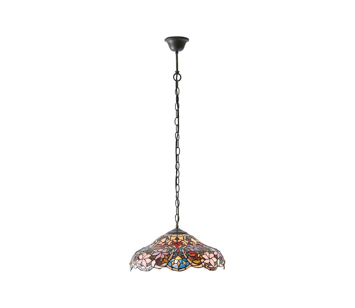 Endon 64325 - Luster na reťazi Tiffany SULLIVAN 1xE27/60W/230V priemer 40 cm 64325