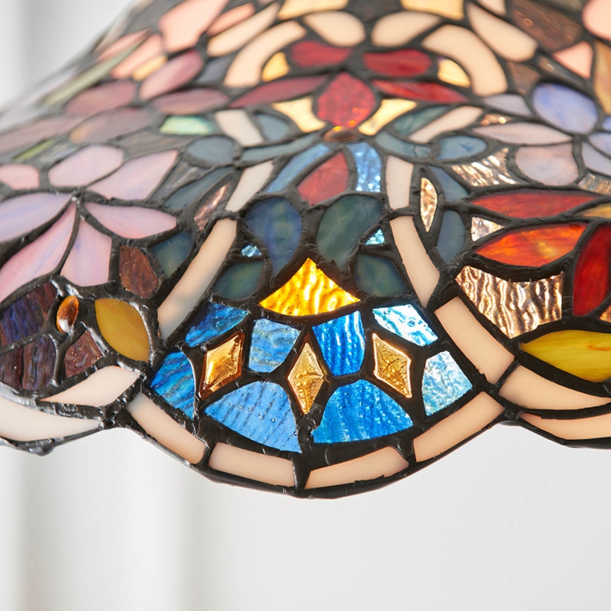 Endon 64325 - Luster na reťazi Tiffany SULLIVAN 1xE27/60W/230V priemer 40 cm