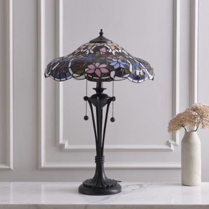 Endon 64326 - Stolná lampa SULLIVAN 2xE27/60W/230V pr. 40 cm
