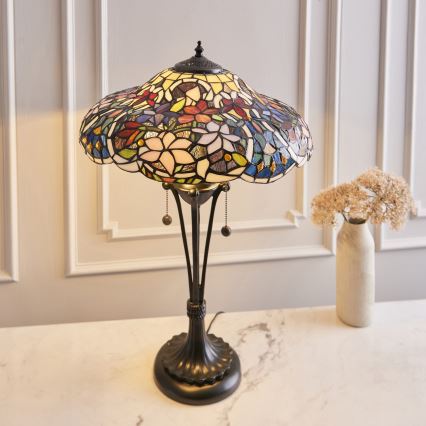 Endon 64326 - Stolná lampa SULLIVAN 2xE27/60W/230V pr. 40 cm