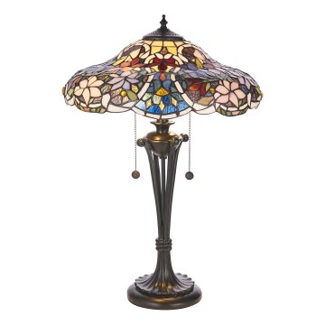 Endon 64326 - Stolná lampa Tiffany SULLIVAN 2xE27/60W/230V priemer 40 cm