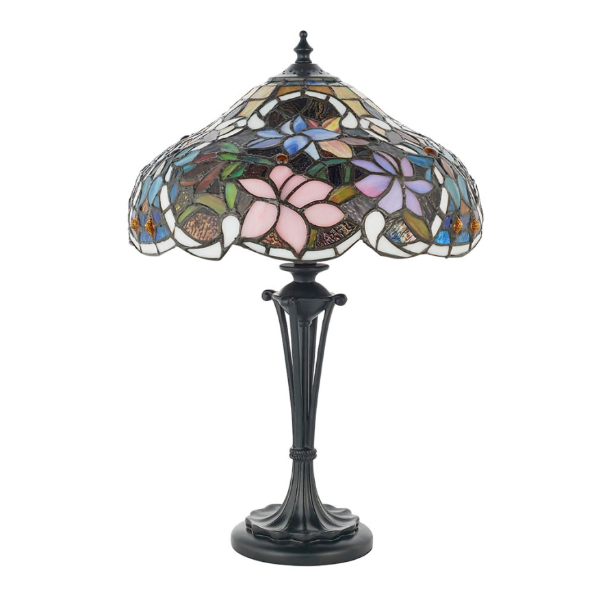 Endon 64327 - Stolová lampa Tiffany SULLIVAN 2xE14/40W/230V pr. 30 cm