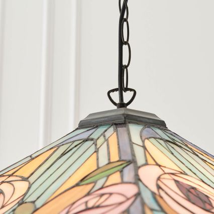 Endon 64384 - Závesný luster na reťazi Tiffany WILLOW 3xE27/60W/230V