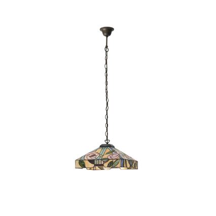 Endon 64385 - Luster na reťazi Tiffany WILLOW 1xE27/60W/230V priemer 35 cm