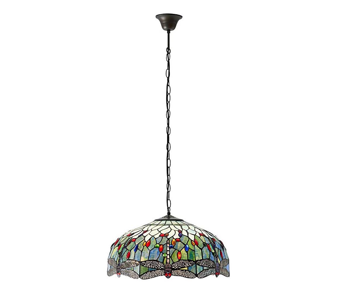 Endon 66148 - Luster na reťazi Tiffany DRAGONFLY 3xE27/60W/230V pr. 50 cm 66148