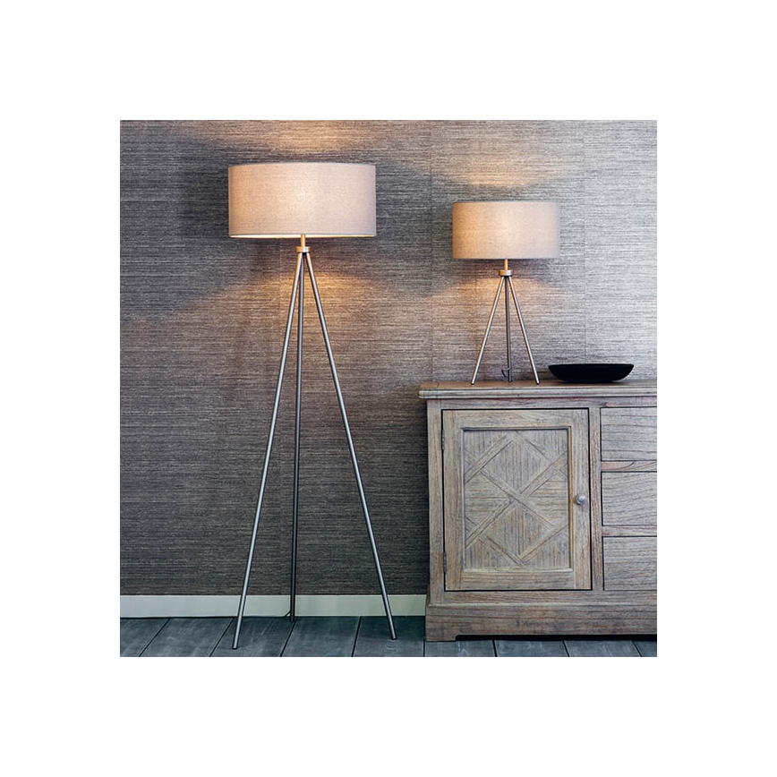 Endon 66986 - Stolná lampa TRI 1xE27/40W/230V mosadz/béžová