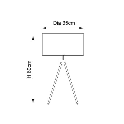 Endon 66986 - Stolná lampa TRI 1xE27/40W/230V mosadz/béžová