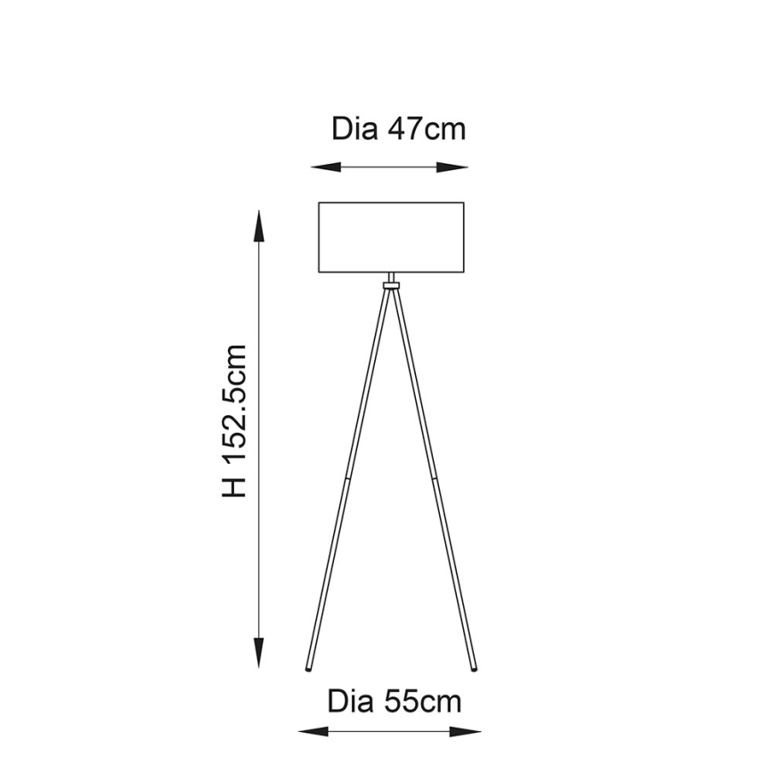 Endon 66987 - Stojacia lampa TRI 1xE27/60W/230V béžová