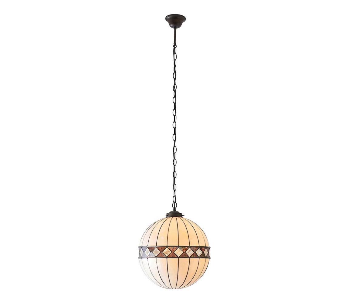 Endon 67045 - Luster na reťazi Tiffany FARGO 1xE27/60W/230V priemer 40 cm 67045