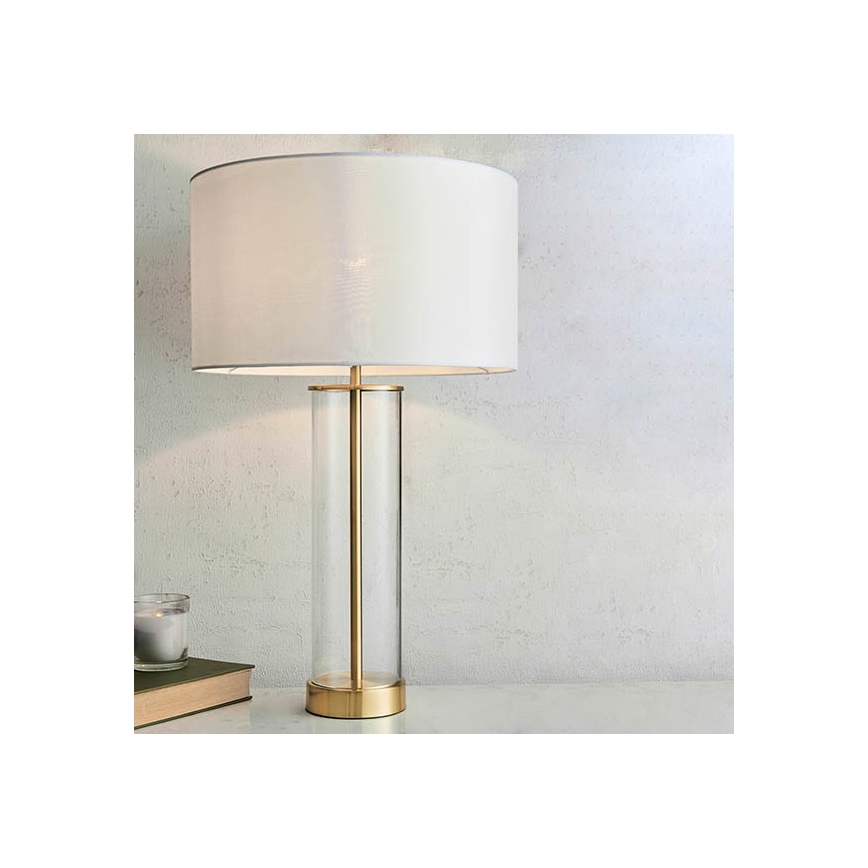Endon 68802 - Stmievateľná dotyková stolná lampa LESSINA 1xE27/10W/230V zlatá/biela