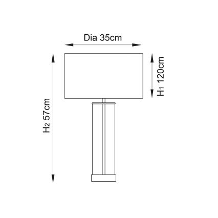 Endon 68802 - Stmievateľná dotyková stolná lampa LESSINA 1xE27/10W/230V zlatá/biela