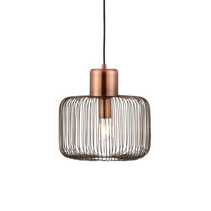 Endon 68986 - Závesný luster na lanku NICOLA 1xE27/40W/230V medený