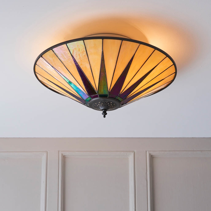 Endon 70240 - Stropné svietidlo DARK STAR 2xE27/40W/230V pr. 49 cm