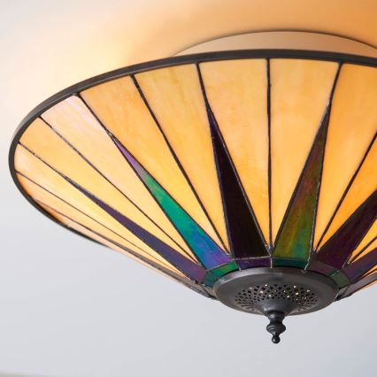 Endon 70240 - Stropné svietidlo Tiffany DARK STAR 2xE27/40W/230V pr. 49 cm