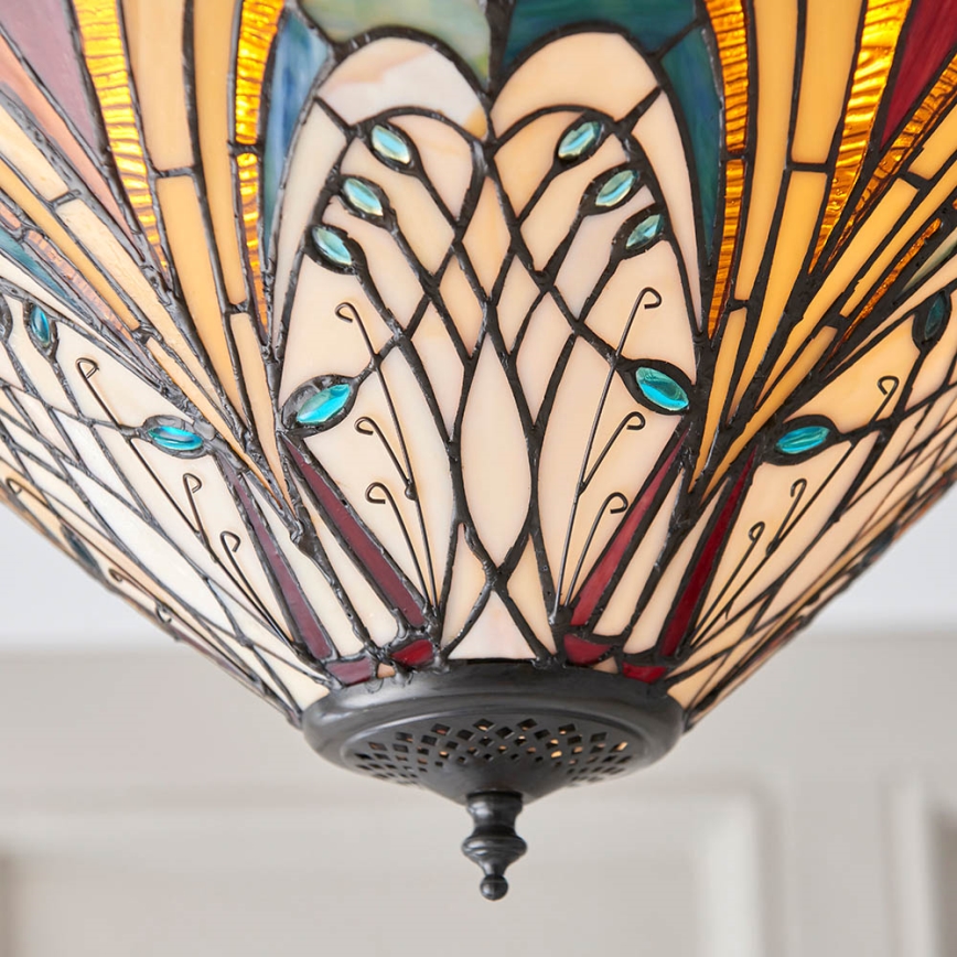 Endon 70241 - Stropné svietidlo Tiffany HECTOR 2xE27/60W/230V priemer 40 cm