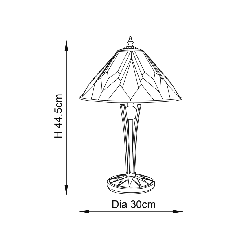 Endon 70365 - Stolná lampa ASTORIA 1xE14/40W/230V pr. 30 cm
