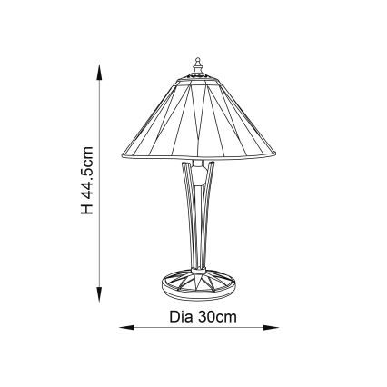 Endon 70367 - Stolná lampa DARK STAR 1xE14/40W/230V pr. 30 cm
