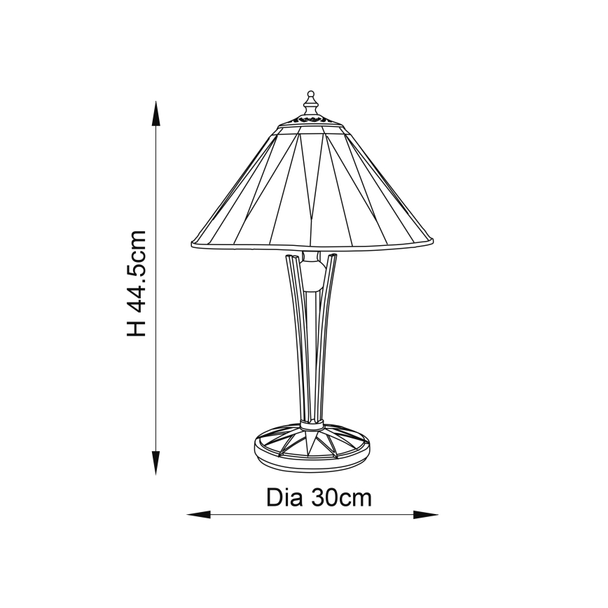 Endon 70367 - Stolná lampa DARK STAR 1xE14/40W/230V pr. 30 cm
