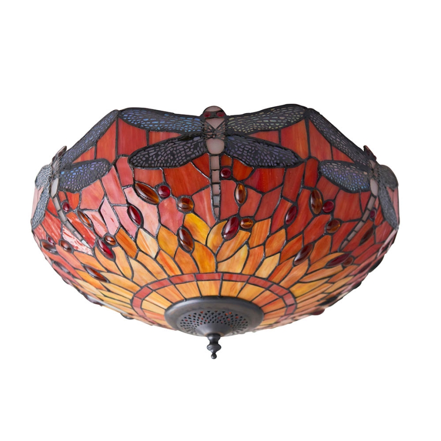 Endon 70721 - Stropné svietidlo Tiffany DRAGONFLY 2xE27/60W/230V pr. 41 cm