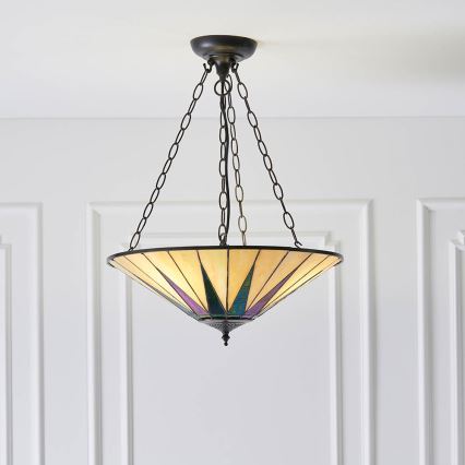Endon 70754 - Luster na reťazi DARK STAR 3xE27/60W/230V pr. 49 cm