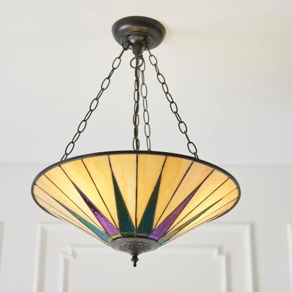 Endon 70754 - Luster na reťazi DARK STAR 3xE27/60W/230V pr. 49 cm