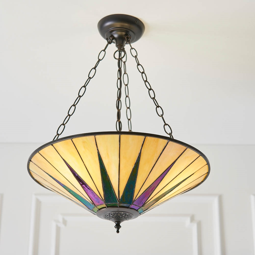 Endon 70754 - Luster na reťazi DARK STAR 3xE27/60W/230V pr. 49 cm