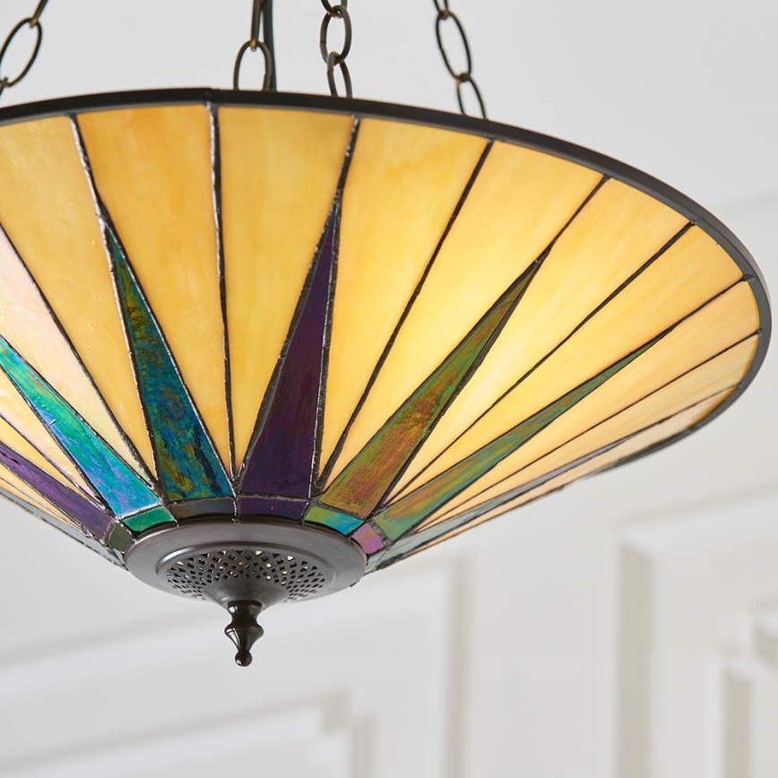Endon 70754 - Luster na reťazi DARK STAR 3xE27/60W/230V pr. 49 cm
