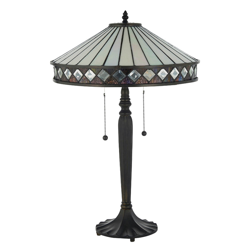 Endon 70935 - Stolná lampa FARGO 2xE27/60W/230V pr. 41,5 cm