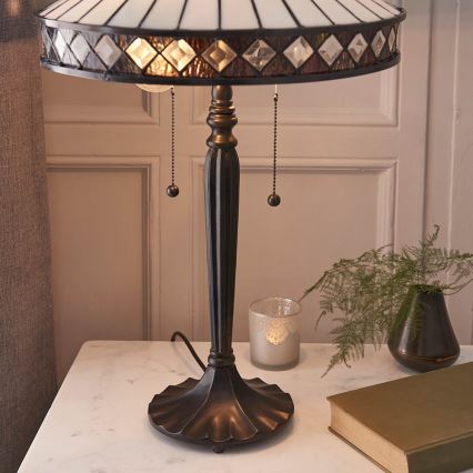Endon 70935 - Stolná lampa FARGO 2xE27/60W/230V pr. 41,5 cm