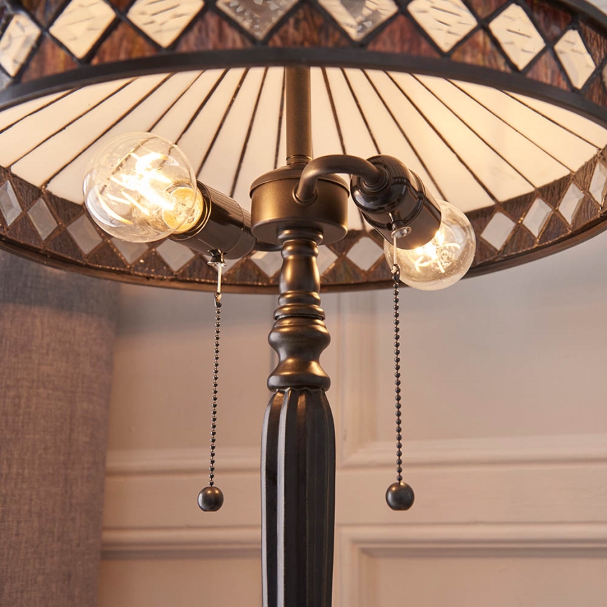 Endon 70935 - Stolná lampa FARGO 2xE27/60W/230V pr. 41,5 cm