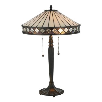 Endon 70935 - Stolová lampa Tiffany FARGO 2xE27/60W/230V priemer 41,5 cm