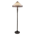 Endon 70936 - Stojacia lampa Tiffany FARGO 2xE27/60W/230V priemer 50 cm