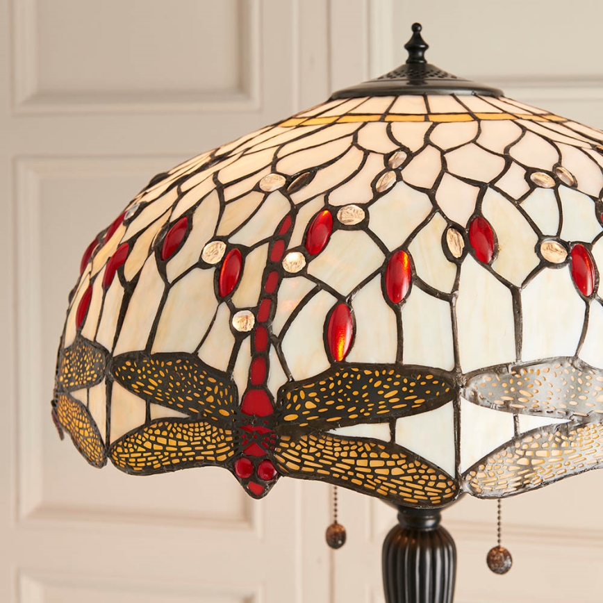 Endon 70940 - Stojacia lampa DRAGONFLY 2×E27/60W/230V, priemer 50 cm