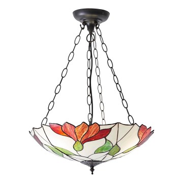 Endon 70946 - Luster na retiazke Tiffany BOTANICA 3xE27/60W/230V priemer 45 cm