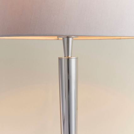Endon 72175 - Stolná lampa s USB portom SYON 1xE14/40W/230V lesklý chróm/béžová