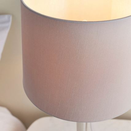 Endon 72175 - Stolná lampa s USB portom SYON 1xE14/40W/230V lesklý chróm/béžová