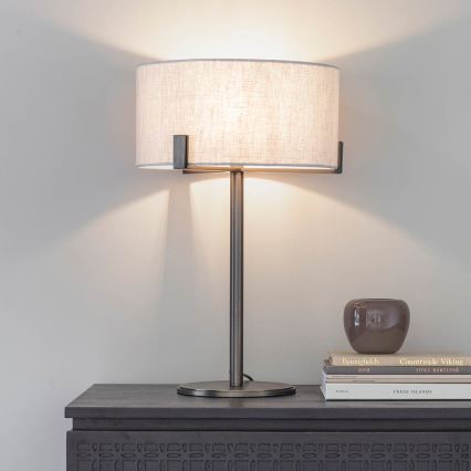 Endon 72631 - Stolná lampa HAYFIELD 1xE27/40W/230V bronzová/šedá